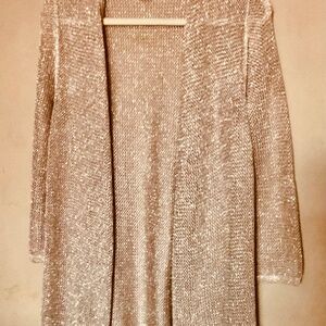 Chico Gold Metallic Sweater size 1